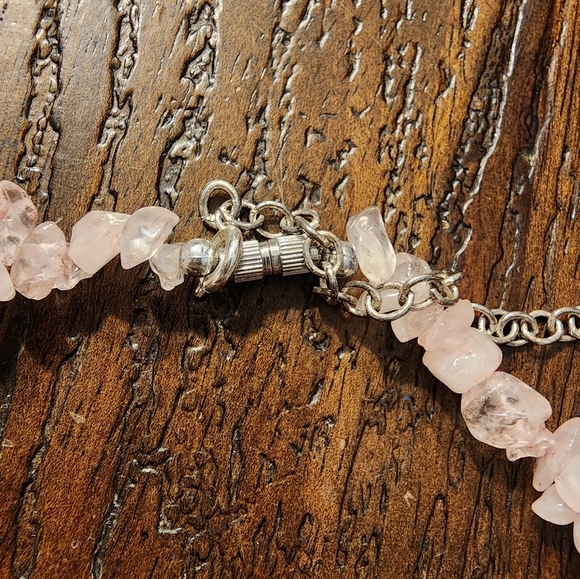 Rose Quartz Necklace and Bracelet Set - Picture 6 of 7